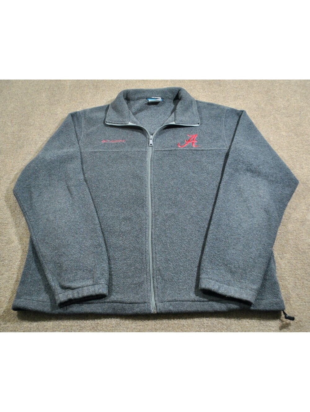 Alabama Crimson Tide NCAA Football Columbia Sportswear Fleece Jacket Zip Large